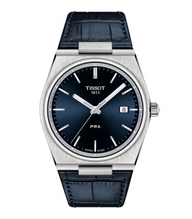 Orologio Uomo Solo tempo PRX in Acciaioa e Pelle Blu T137.410.16.041.00 - Tissot