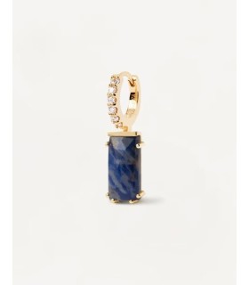Mono Orecchino Kaori in Argento Dorato con Sodalite Blu - PDPAOLA