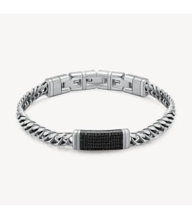 Bracciale Uomo Naxos in Acciaio con Swarosvki Neri BNX14 - Brosway