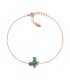 Bracciale Donna in Argento Rosè con Farfalla e Zirconi Verdi BRBURVE - Amen
