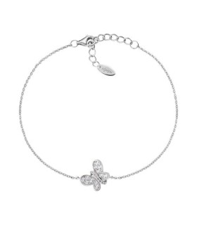Bracciale Donna in Argento con Farfalla e Zirconi - Amen