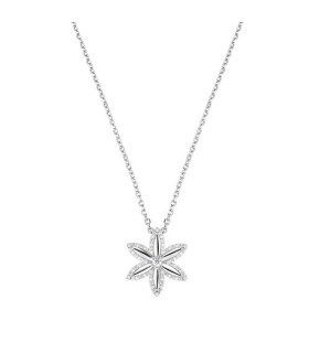 Collana Donna in Argento con Fiore e Zirconi CLFLLIBBZ2 - Amen