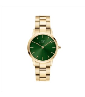 Orologio Iconic Link Emerald 28mm in Acciaio Dorato - Daniel Wellington