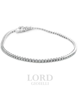 Bracciale Tennis in Oro Bianco con Brillanti ct.0.80 G SI- Davite & Delucchi