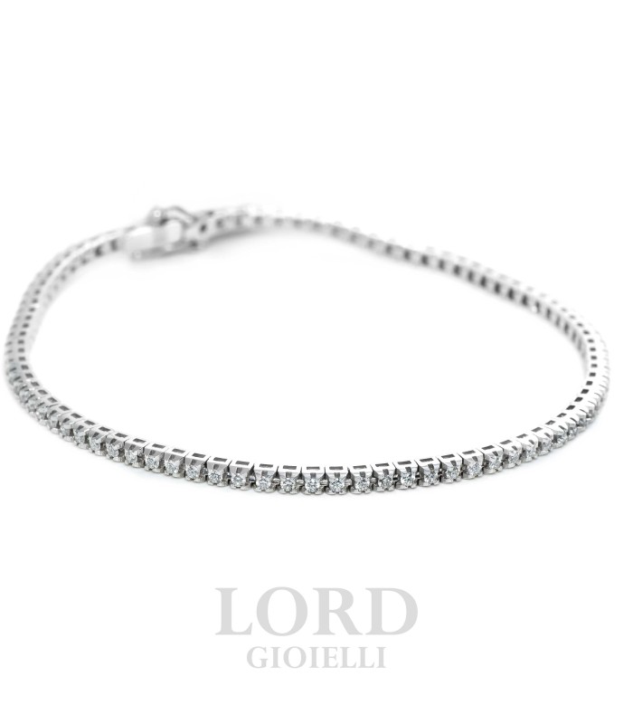 Bracciale Tennis in Oro Bianco con Brillanti ct.0.80 G SI Davite