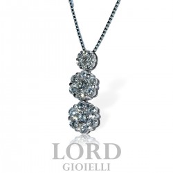 Collana Donna Trilogy  in Oro bianco con diamanti ct. 0,61+0,27 G VS - Davite & Delucchi