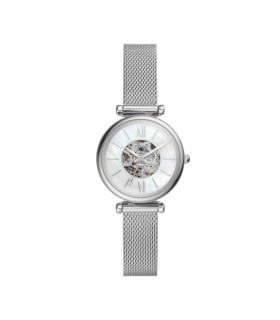 Orologio Donna Automatico Carlie Mini Me in Acciaio Maglia Milano ME3189 Fossil