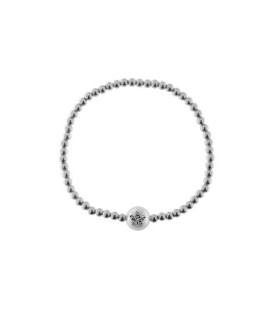 Bracciale Donna Galactica Elastico in Argento e Perla Centrale - Rue Des Mille