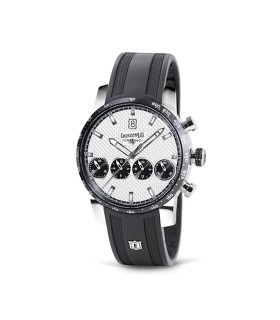 Orologio Uomo Automatico Chrono4 con Ghiera in Ceramica Nera e Cinturino Caucciù - Eberhard