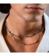 Collana Donna Tangle Girocollo Groumette Argento Dorato - Rue Des Mille