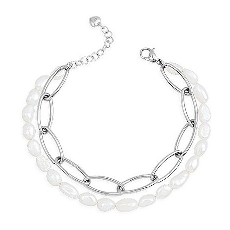 Bracciale Donna Multifilo in Argento e Perle - Ops Objects