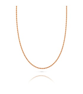 Collana Donna in Acciaio Rosè Fopina Piccola Intrecciata - Ops Objects