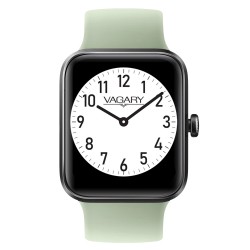 Orologio Smartwatch con Case Grey Quadrata e Cinturino in Gomma Verde X02A-002VY - Vagary