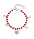 Bracciale Donna Chakra in Acciaio con Cristalli Rossi e Pendenti Cuore, Lucchetto ed Infinito BHKB138 - Brosway