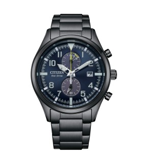 Orologio Uomo EcoDrive Crono Classic OF in Acciaio Brunito CA7027-83L - Citizen