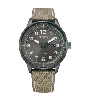 Orologio Uomo Solo Tempo Urban OF EcoDrive in Acciaio con Cinturino Khaki BM85950-16H - Citizen