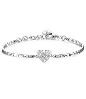 Bracciale Donna Chakra in Acciaio con Cuore Zirconato BHK150 - Brosway