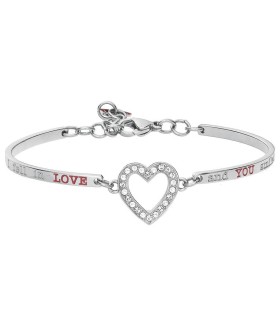 Bracciale Donna Chakra in Acciaio e Zirconi Bianchi con Cuore BHK66 - Brosway