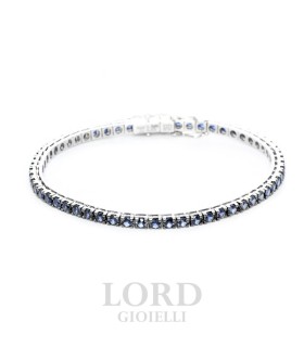 Bracciale Tennis in Oro Bianco con Zaffiri ct.2,50- Davite & Delucchi