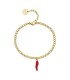 Bracciale Donna Chakra in Acciaio Pvd Oro con Corno Rosso BHKB140 - Brosway