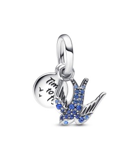 Charm Pendente Rondine Pietre Blu - Pandora