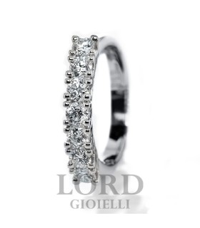 Anello Donna in Oro Bianco Riviera con Diamanti ct.0,50 G VS- Davite & Delucchi