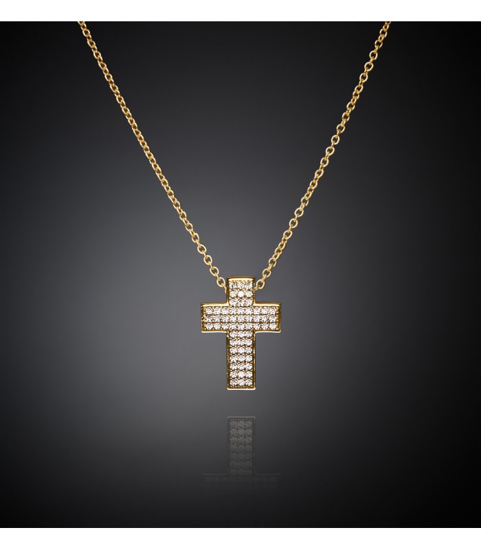 Collana Donna Squared Cross Dorata con Croce con Pavè J19AWC09 - Chiara Ferragni