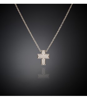 Collana Donna Squared Cross Small con Croce con Pavè J19AWC01 - Chiara Ferragni