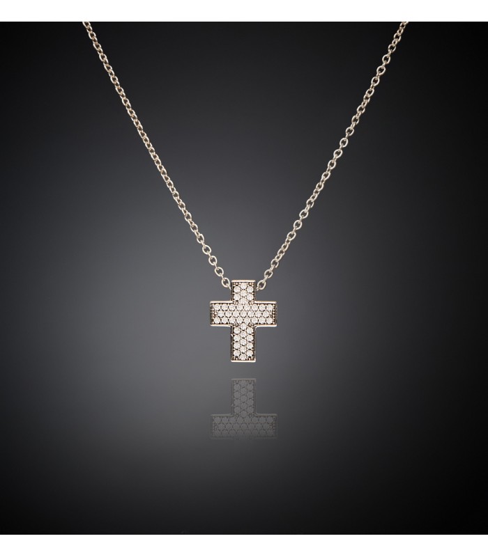 Collana Donna Squared Cross Small con Croce con Pavè J19AWC01 - Chiara Ferragni