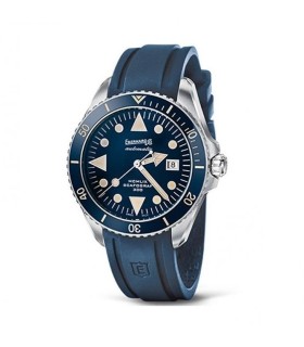Orologio Uomo Scafograf 300 MCMLIX in Acciaio con Cinturino in Silicone Blu - Eberhard