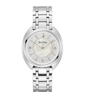Orogloio Donna Solo Tempo Classic Sutton Diamonds in Acciaio 96P240 - Bulova
