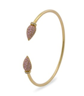 Bracciale Donna "DAncing Drops" Rigido COntrriè Double Drops BRZ-014 M1 AU - Rue Des Mille
