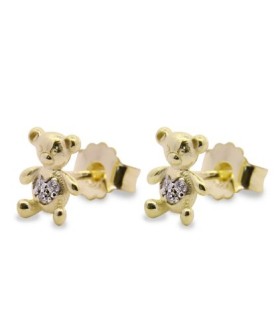 Orecchini  Donna "Stardust" Lobo Micro Zirconi con Orso Chicco ORZ w LOB MIC ORS AU - Rue Des Mille