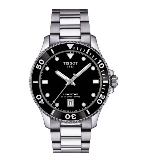 Orologio Uomo Seastar 1000 40mm in Acciaio Quadrante Nero T120.410.11.051.00 - Tissot