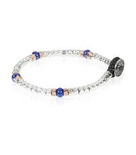 Bracciale Unisex in Argento con Ceramica Azzurra - Gerba