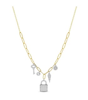 Collana Donna in Argento 925 con Charms con Zirconi AS1347 - Lord 925