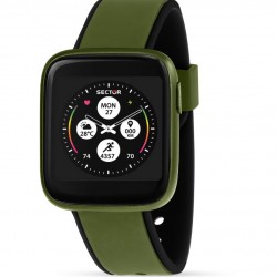 Orologio Smartwatch Cassa Quadrata in Gomma Black/Green R3253158005 - Sector
