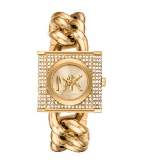 Orologio Donna MK Chain Lock Solo Tempo in Acciaio Dorato Maglia Groumette MK4711 - Michael Kors