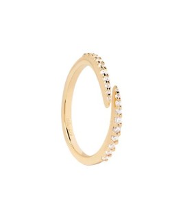 Anello Donna Embrance in Argento Dorato con Pietre Bianche - PDPAOLA