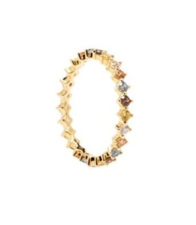 Anello Donna Five Sage in Argento Dorato con Pietre - PDPAOLA