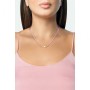 Collana Donna in Acciaio dorato con Perla e Perline Rosa OPSCL-840 - Ops Objects