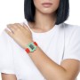 Orologio Donna Cassa M Soft Touch Verde e Cinturino Arancio FLuo IAM-KIT547 - I Am Watch