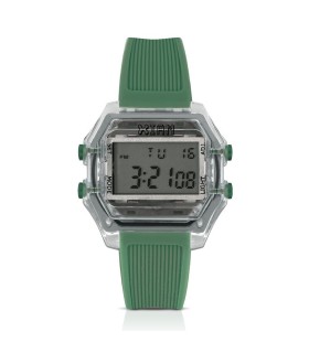 Orologio Uomo Digitale in Silicone Verde Cassa Transparent Blue - I Am Watch