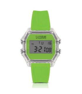 Orologio Uomo Digitale in Silicone Verde Cassa Transparente - I Am Watch