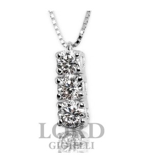 Collana Donna in Oro Bianco Trilogy con Diamanti ct. 0,42 G VS - Davite & Delucchi