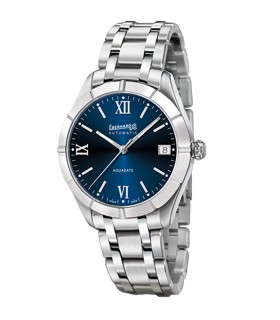 Orologio Uomo Aquadate Grande Taille Acciaio Quadrante Blu - Eberhard