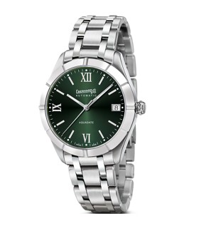 Orologio Uomo Aquadate Grande Taille Acciaio Quadrante Verde - Eberhard