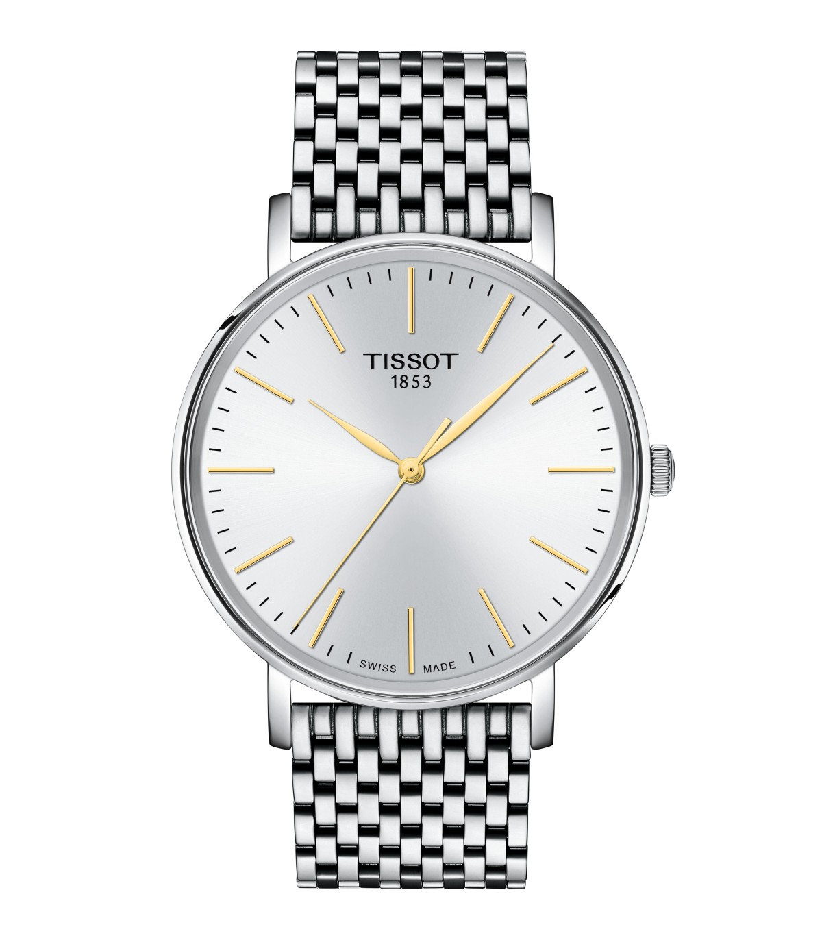 Orologio Uomo Solo Tempo Everytime 40mm in Acciaio Quadrante Bianco T143.410.11.011.01 Tissot