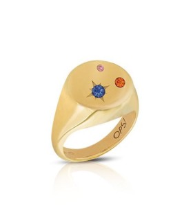 Anello Donna Chevralier in Acciaio con Zirconi Multicolor - Ops Objects