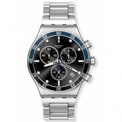 Orologio Uomo Dark Blue Irony Cronografo in Acciaio YVS507G - Swatch